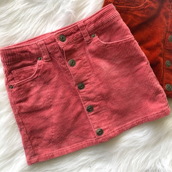 Bundle Girls Cat & Jack Corduroy Pink and Rust Skirts - Picture 3 of 3